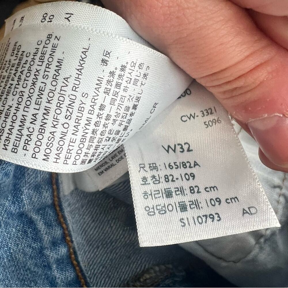 Levi’s 501 Distressed Mini Booty Shorts Jean Denim - Picture 3 of 5